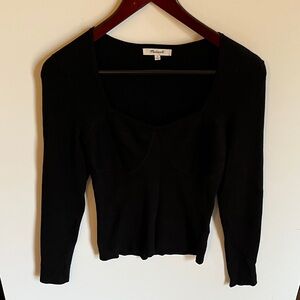 Large Madewell Black Long Sleeve Top